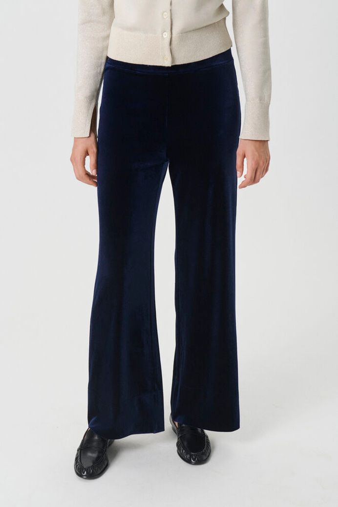 Part Two Varla Velvet Trousers - Navy