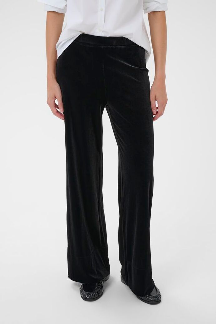 Part Two Varla Velvet Trousers - Black