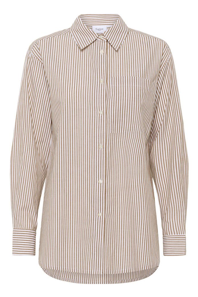 Saint Tropez Marley Striped Shirt - Beige