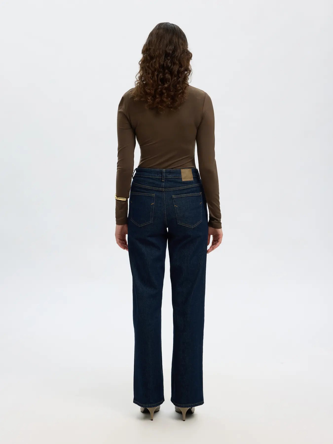 Selected Femme Ilina Top - Brown