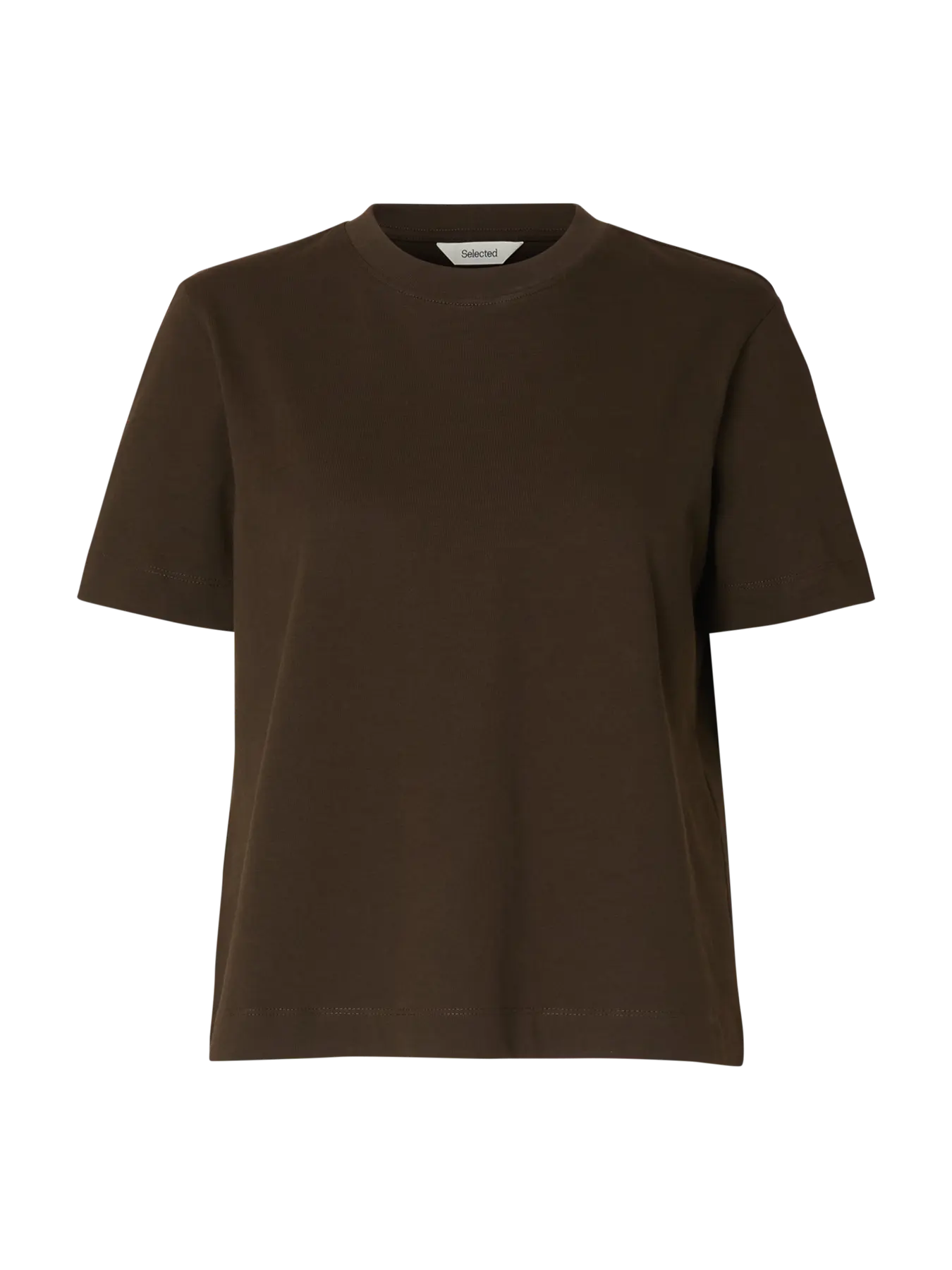 Selected Femme Essential Boxy Tee - Brown