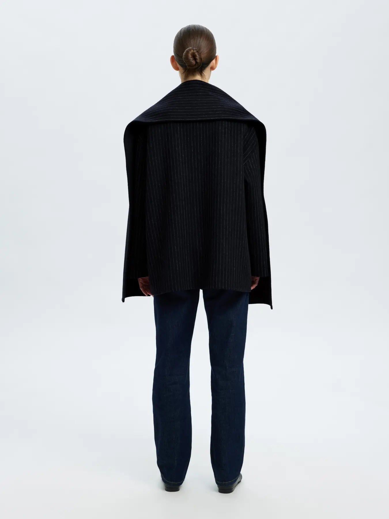 Selected Femme Pam Pinstripe Jacket - Navy