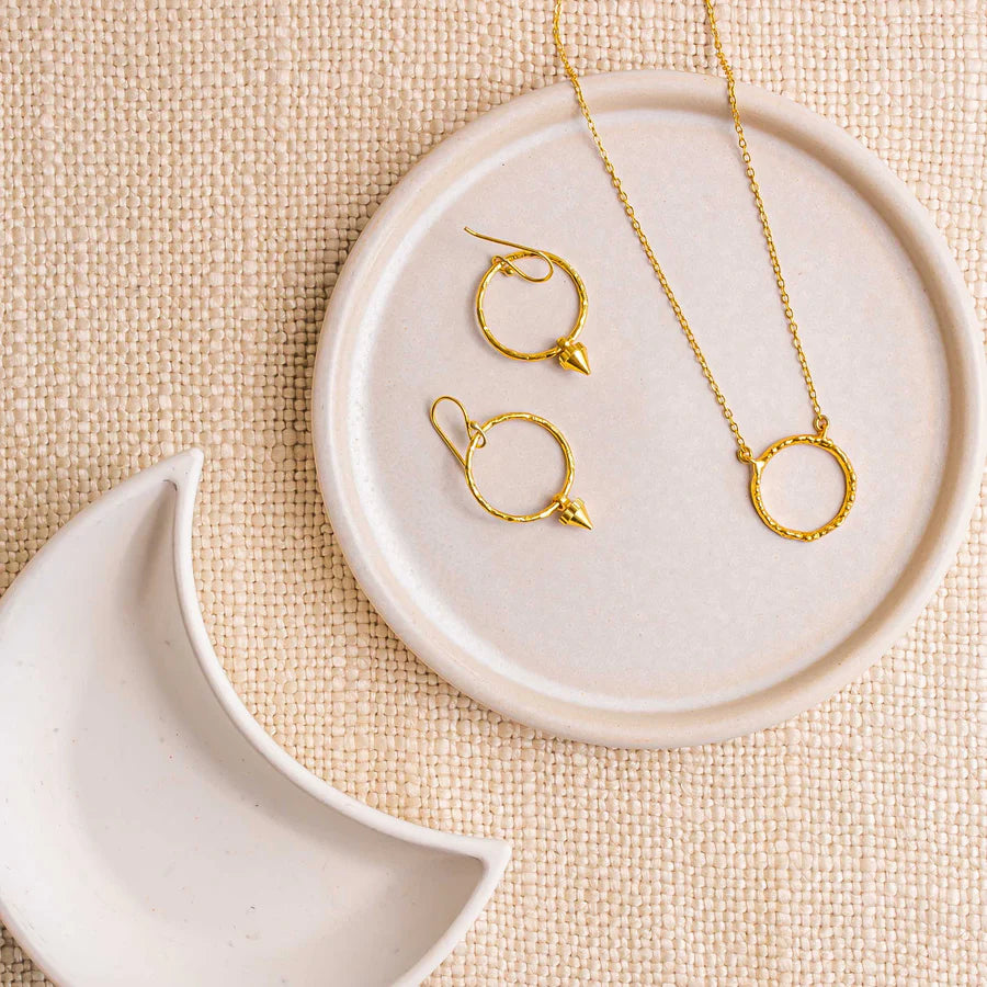 Ashiana Nia Gold Ring Pendant Necklace