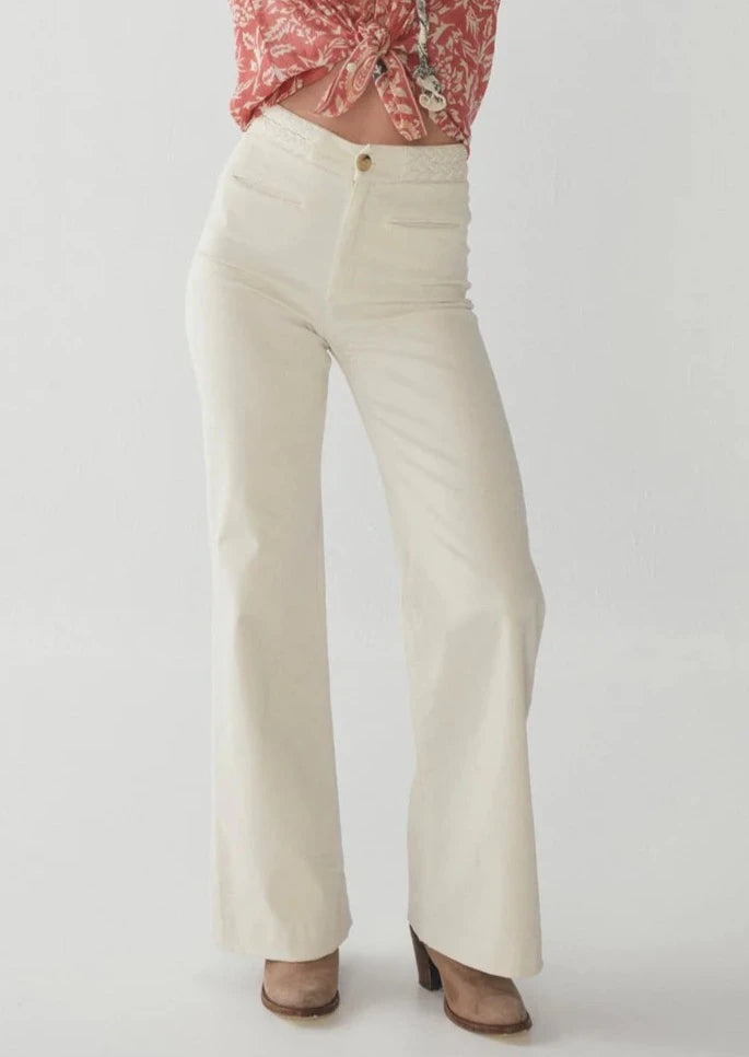 Maison Hotel Ross Trousers - Disco White – Heidi And Hudson
