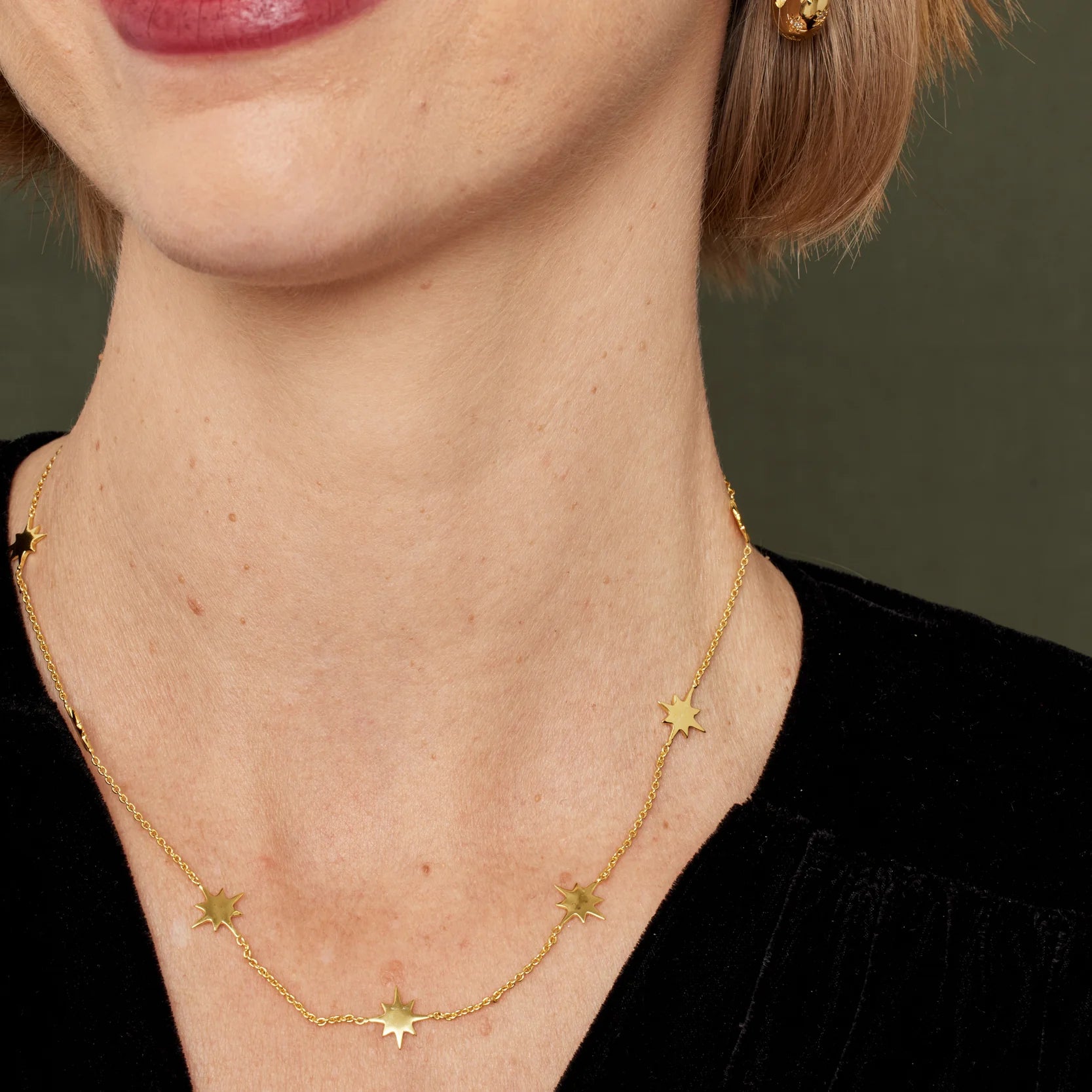 Ashiana Sara Gold Star Necklace