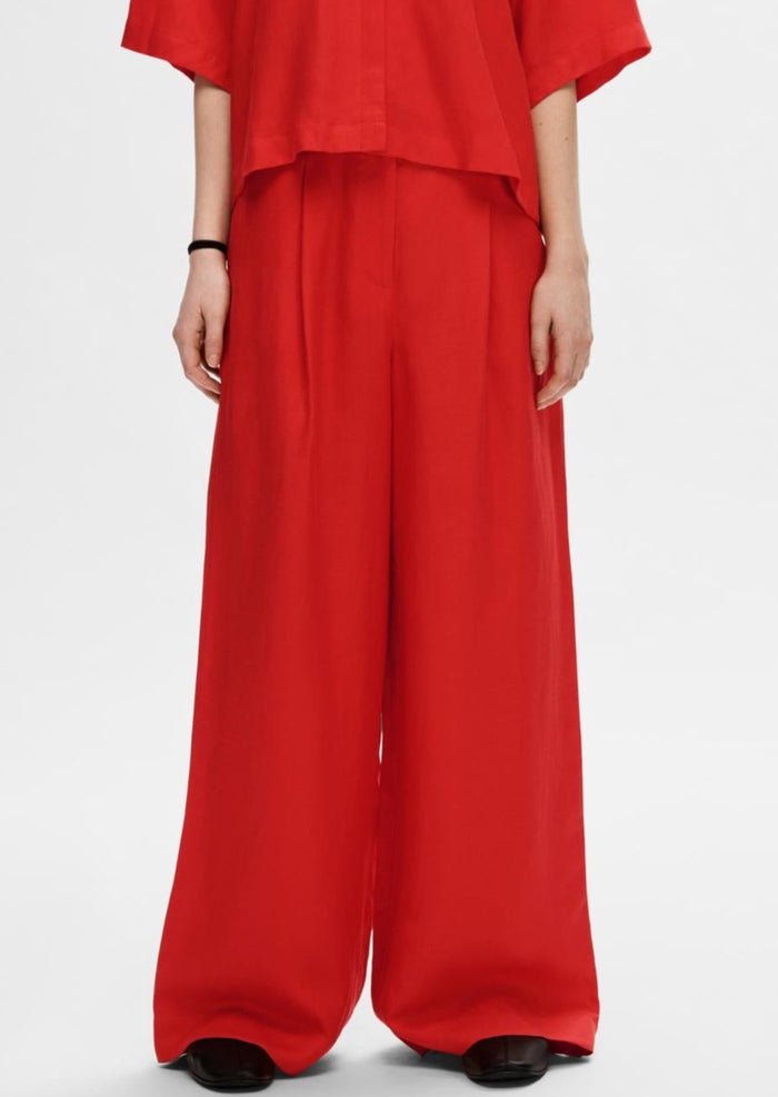 Selected Femme Lyra Trousers - Flame