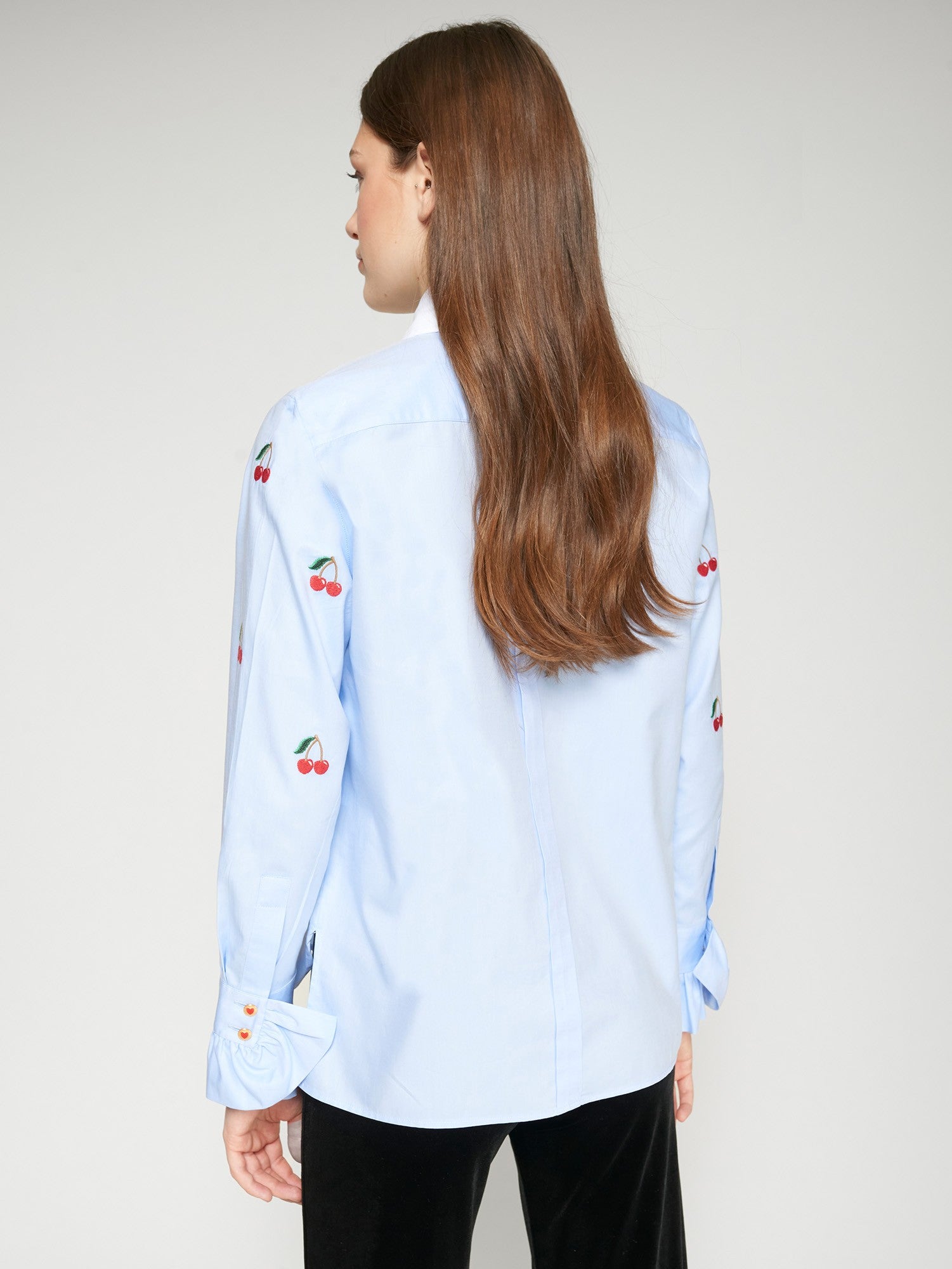Vilagallo Cherry Embroidered Shirt