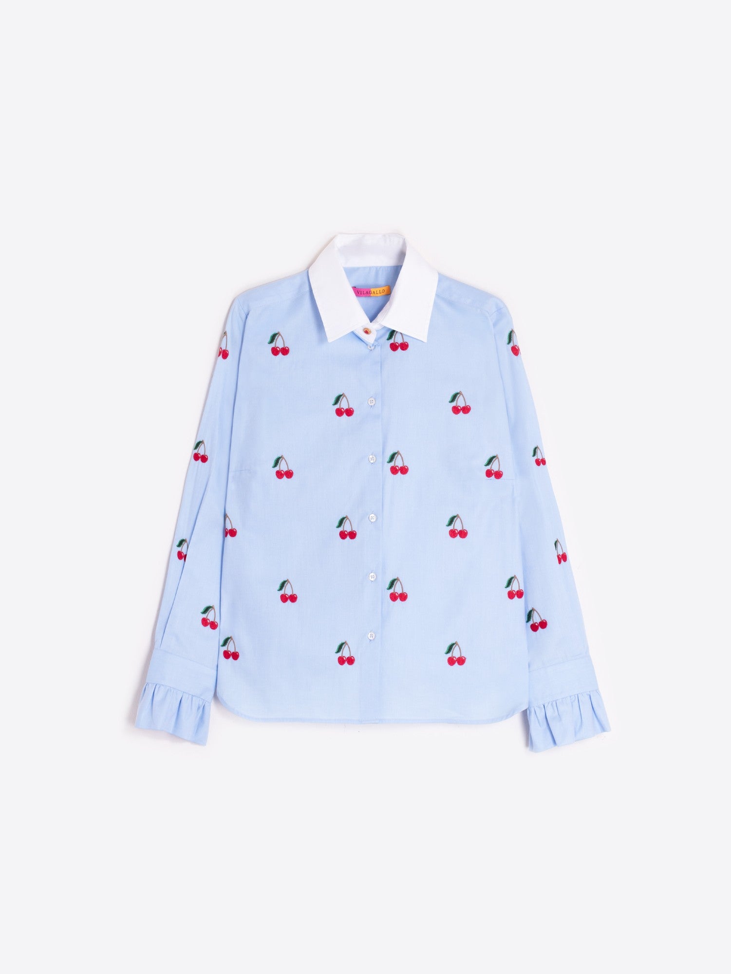 Vilagallo Cherry Embroidered Shirt