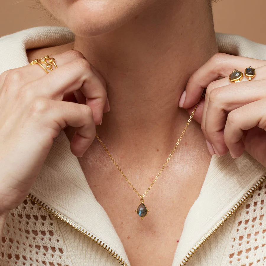 Ashiana Snowdrop Necklace - Labradorite