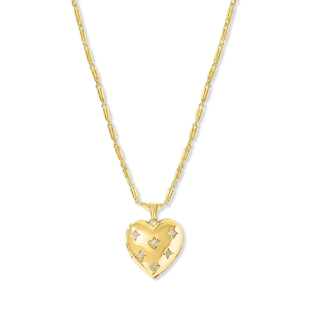 Ashiana Tresor Gold Heart Necklace