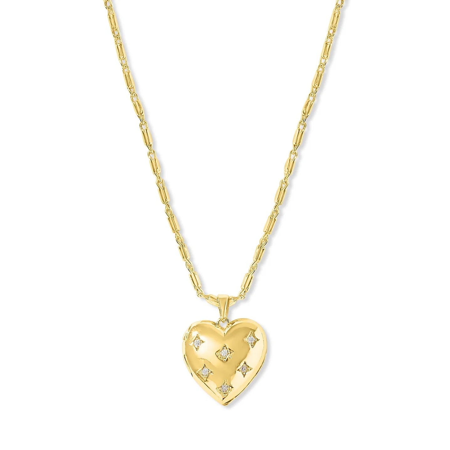 Ashiana Tresor Gold Heart Necklace