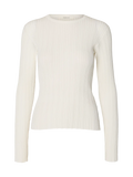 Selected Toledo Knit T-Shirt - Cream