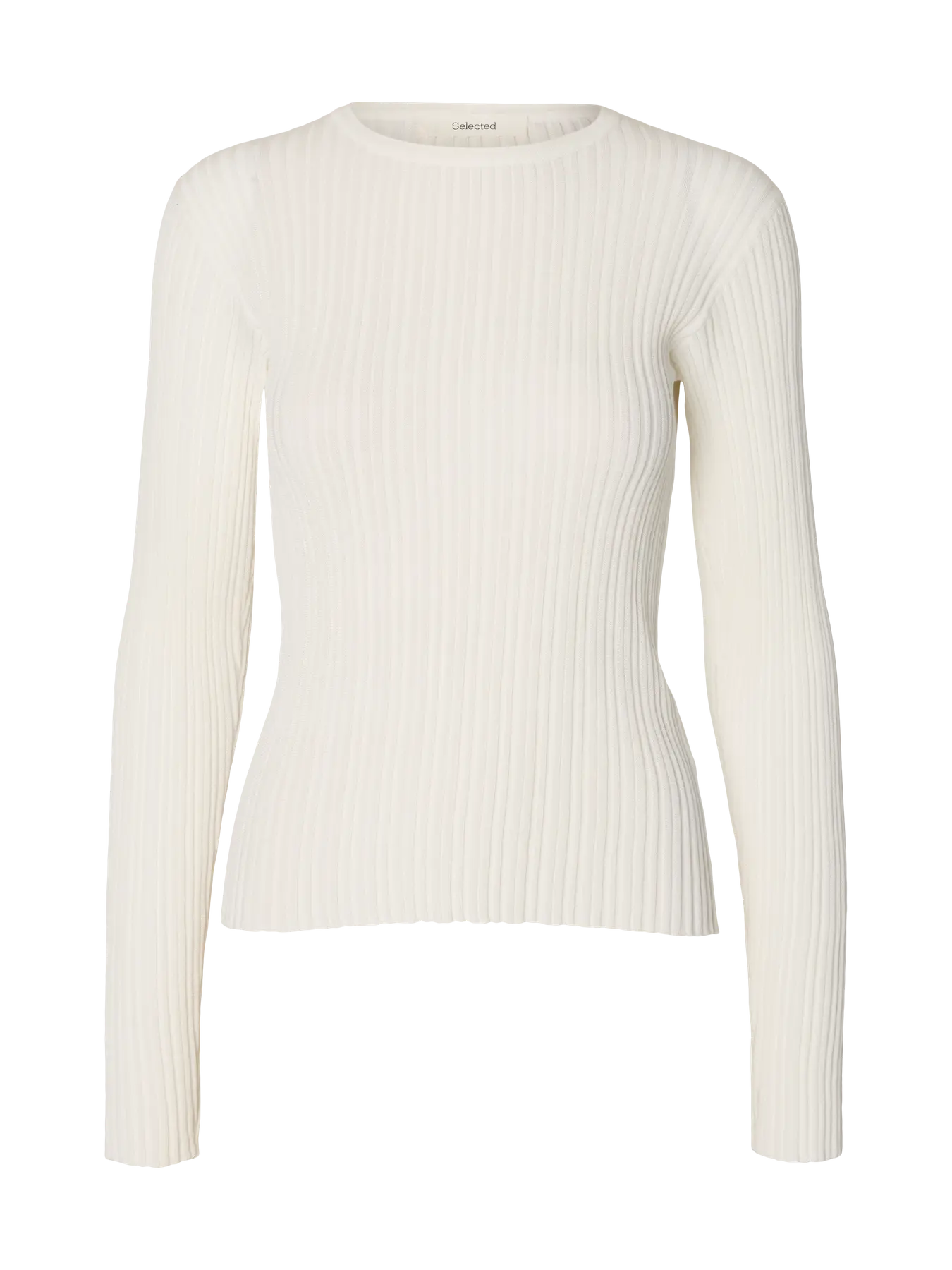 Selected Toledo Knit T-Shirt - Cream