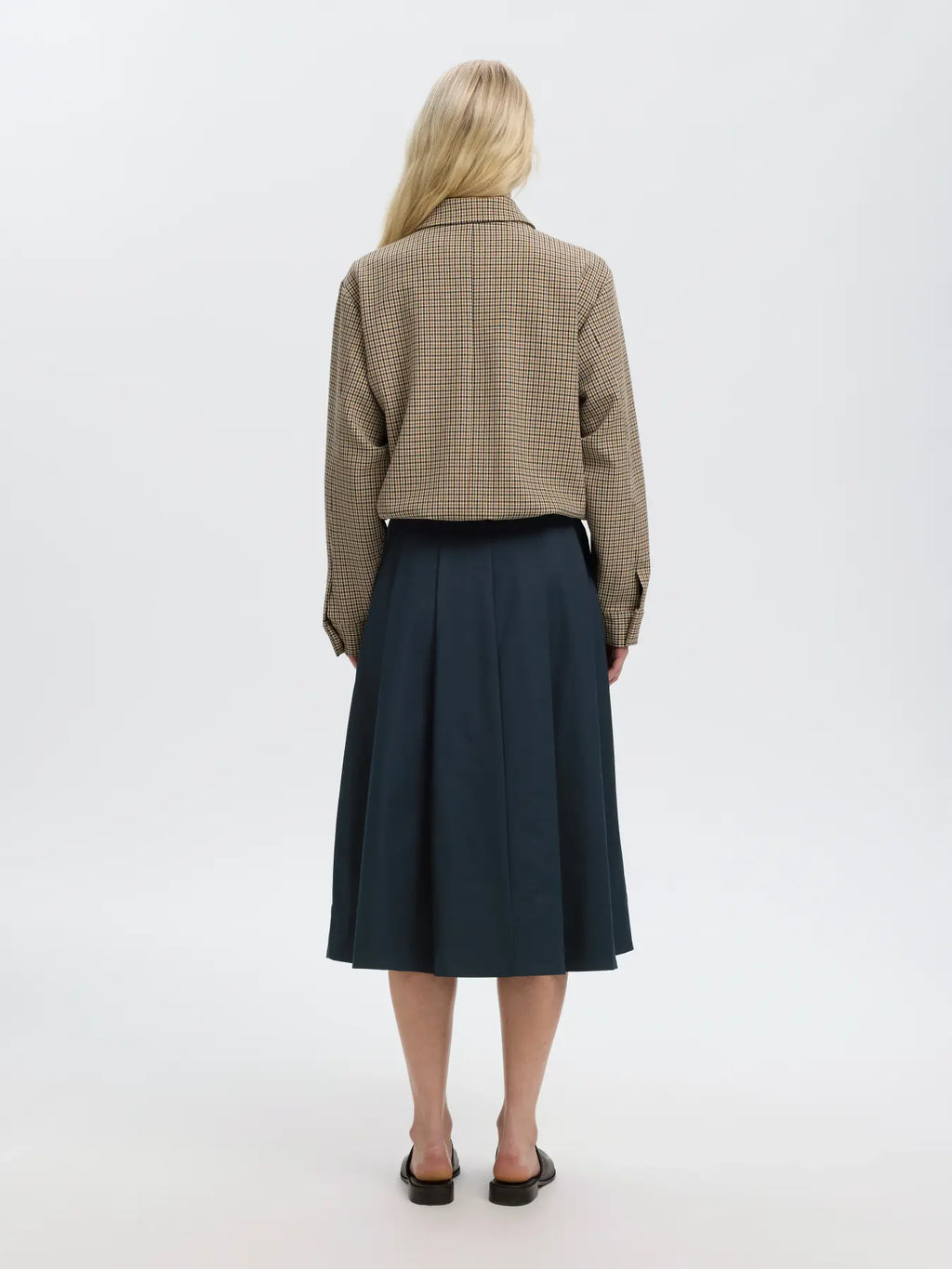 Selected Heather Midi Skirt - Navy