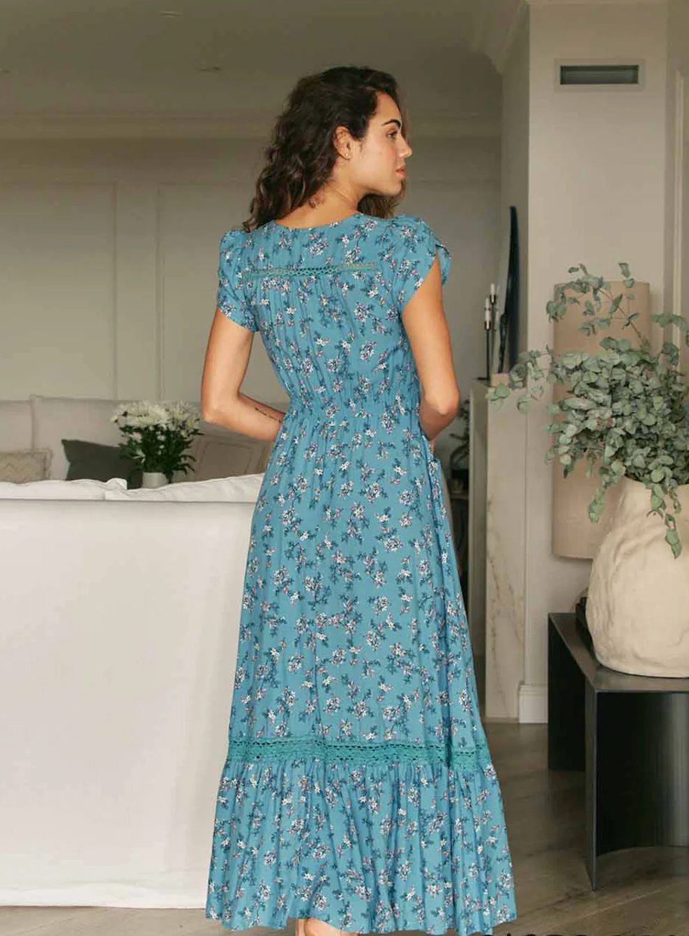 Jaase Carmen Maxi Dress - Ocean Eyes Print
