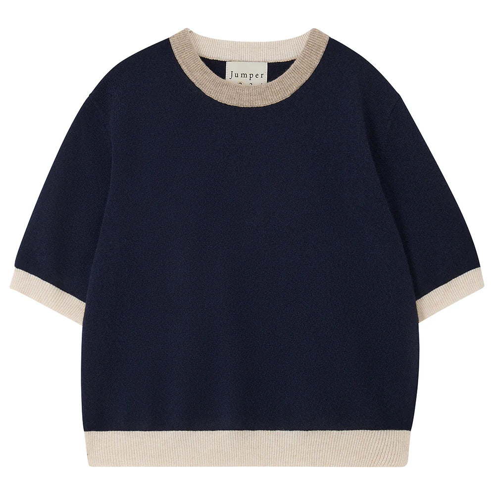 Jumper 1234 Many Contrast Tee - Navy