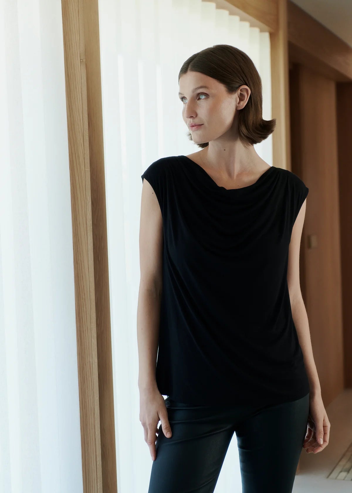 Rosemunde Waterfall T-Shirt - Black