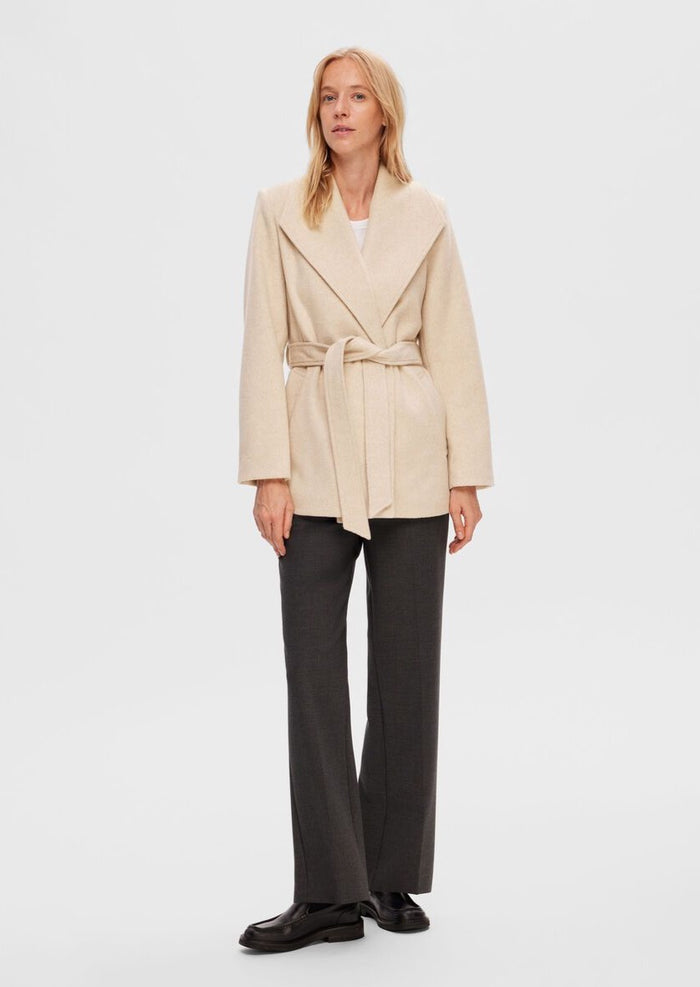 Selected Femme Rosa Coat - Sandshell