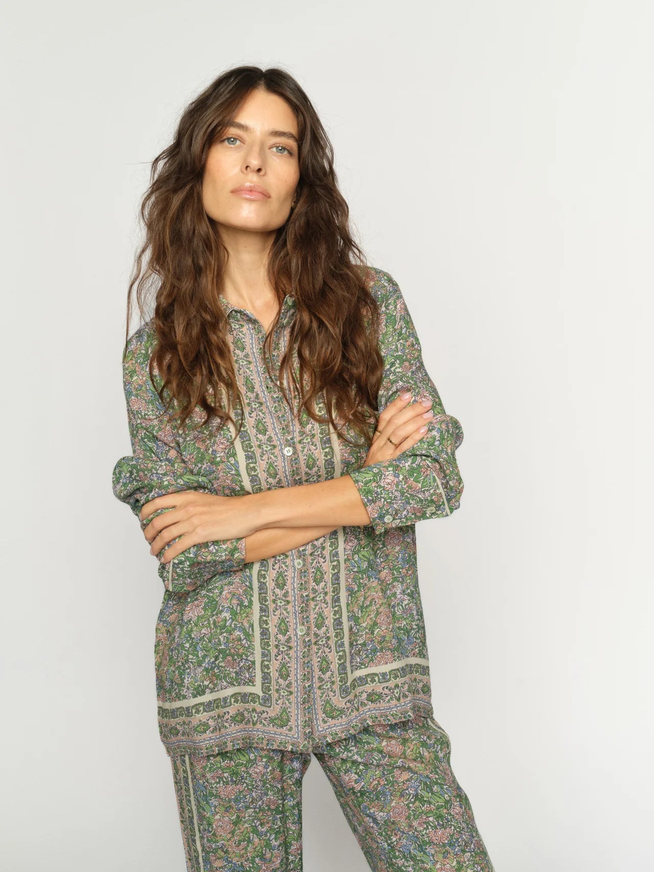 Mos Mosh Flowish Shirt - Green