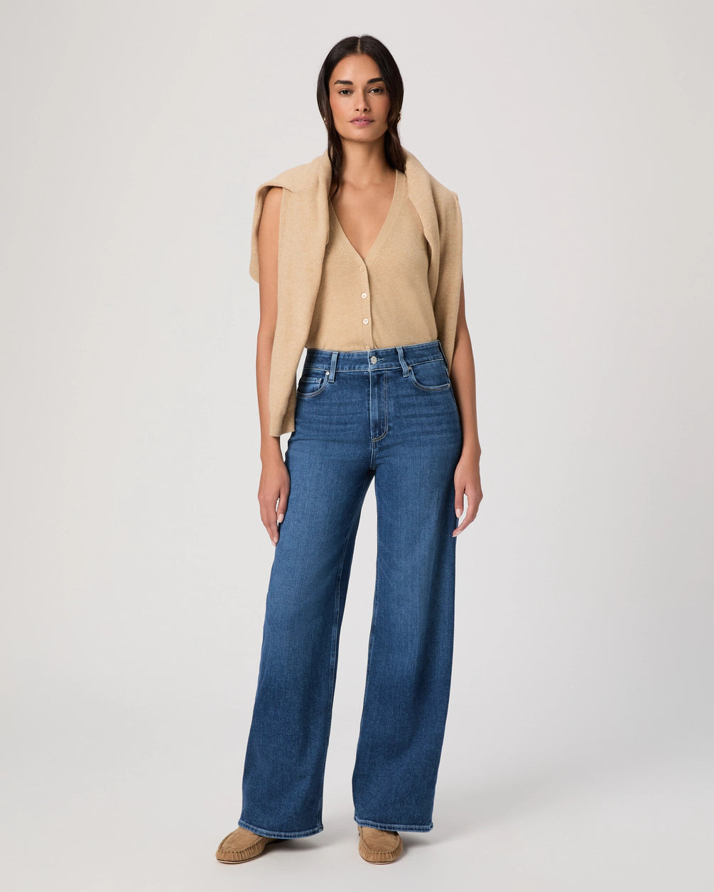 Paige Anessa 31" Wide Leg Jean - Amalfi Tide