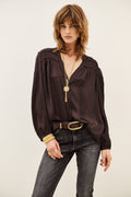 Ba&Sh Cessia Blouse - Burgundy