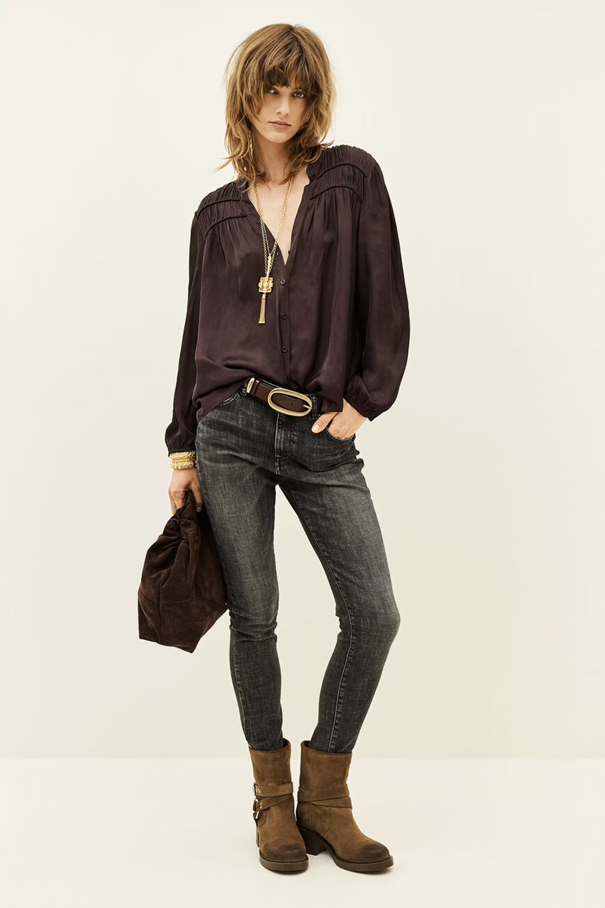 Ba&Sh Cessia Blouse - Burgundy