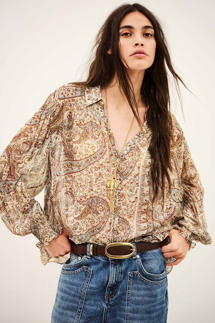 Ba&Sh Cleo Paisley Blouse