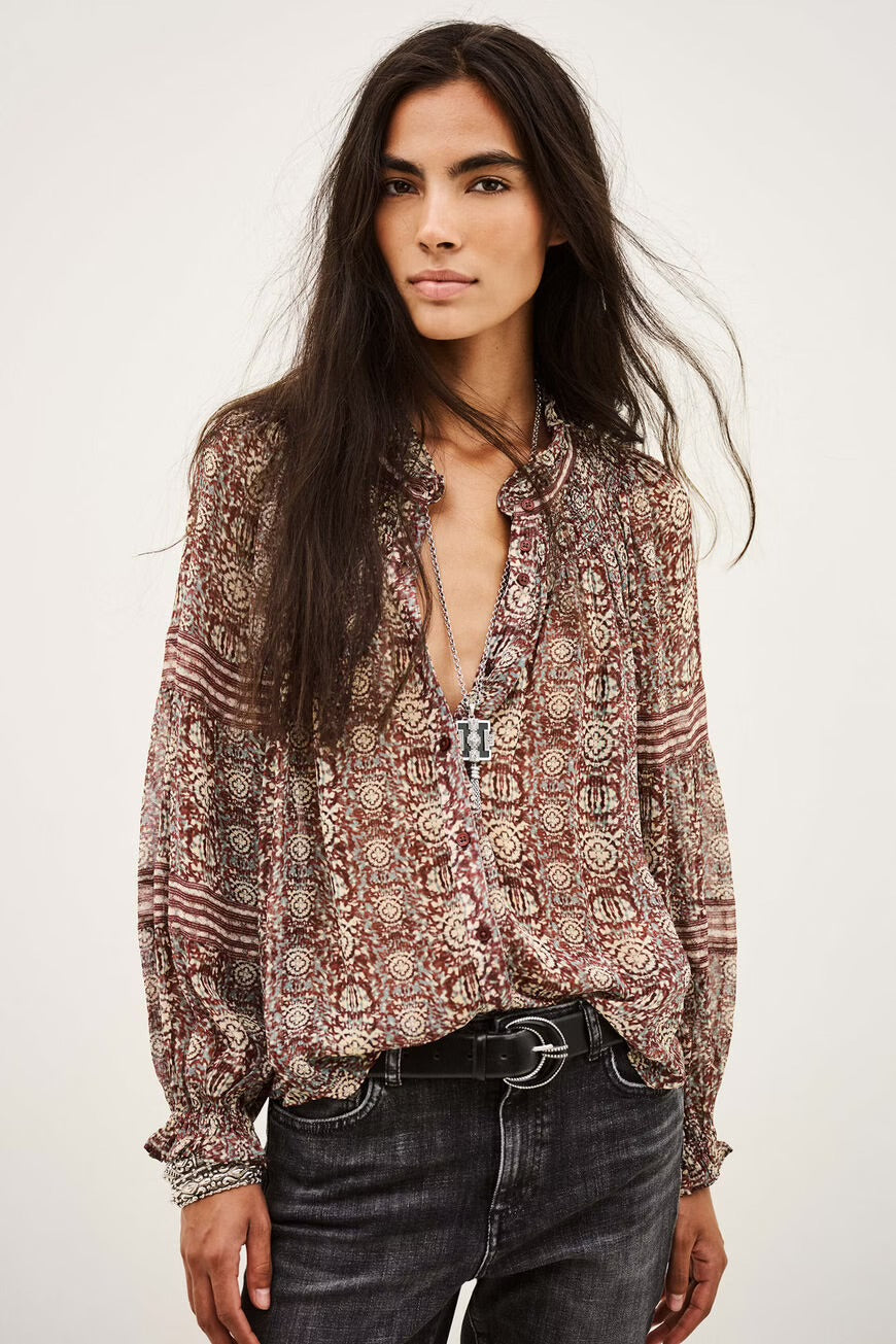 Ba&Sh Dennia Blouse - Burgundy
