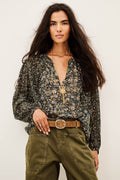 Ba&Sh Kross Romantic Blouse - Khaki