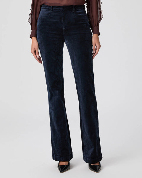Paige Laurel Canyon Bootcut Velvet - Deep Navy