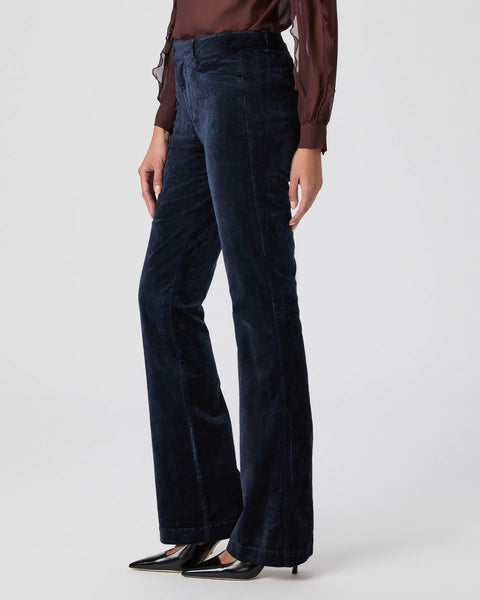 Paige Laurel Canyon Bootcut Velvet - Deep Navy