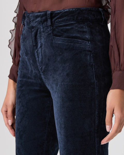 Paige Laurel Canyon Bootcut Velvet - Deep Navy