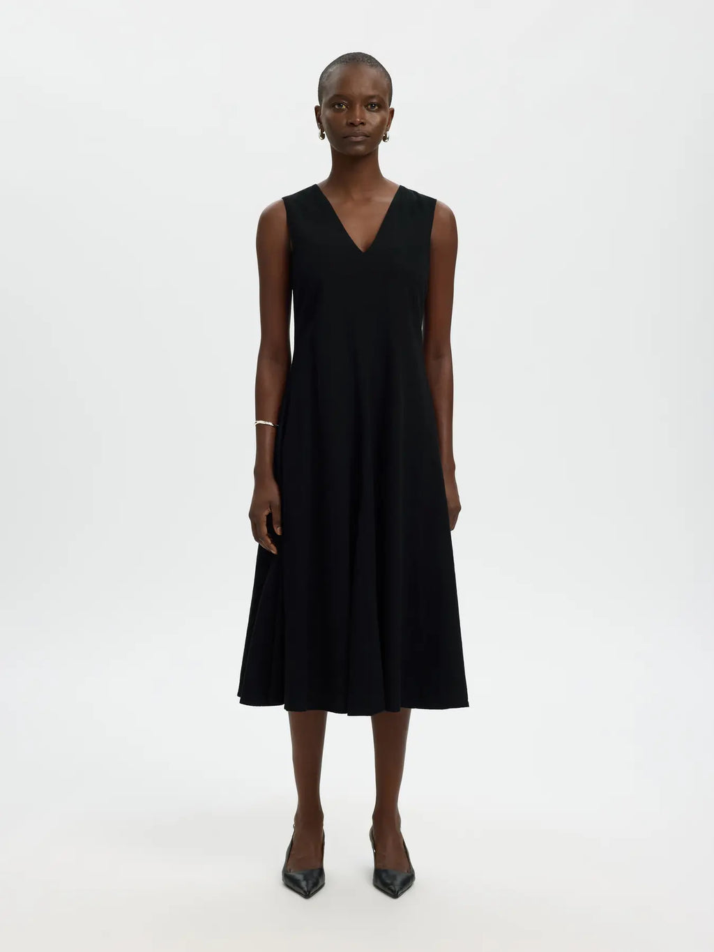 Selected Luisa Linen Dress - Black