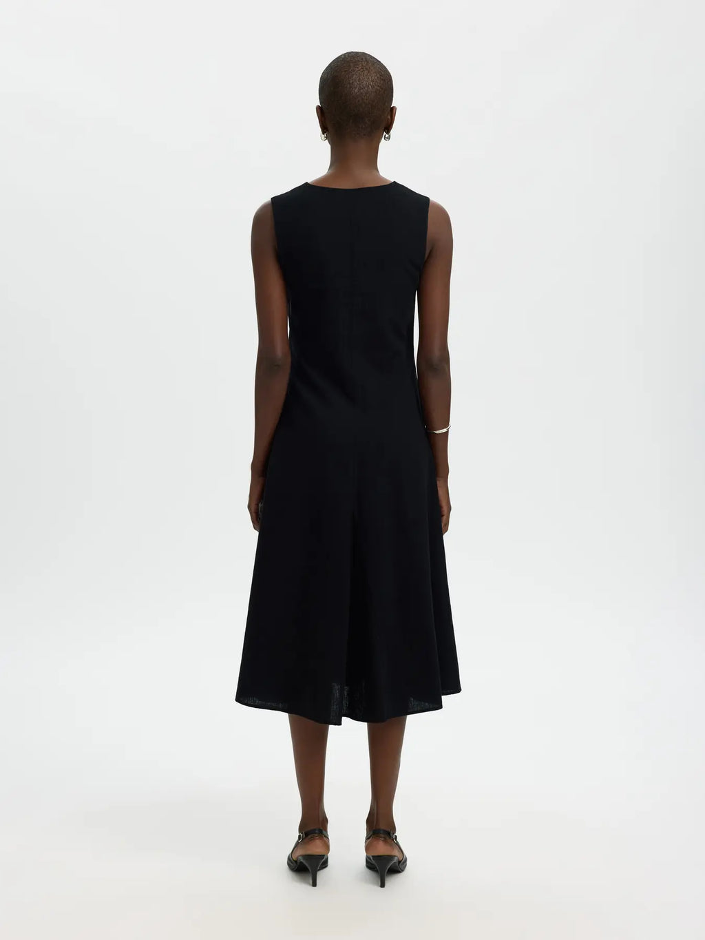Selected Luisa Linen Dress - Black