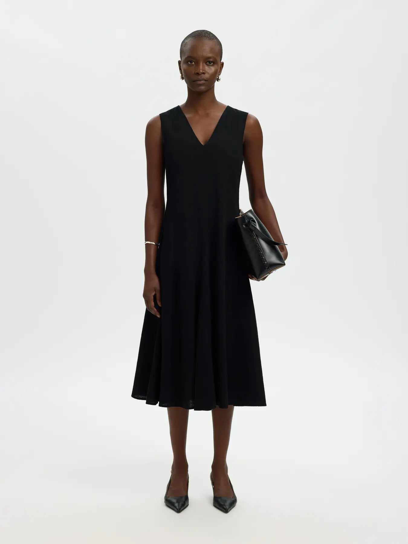 Selected Luisa Linen Dress - Black