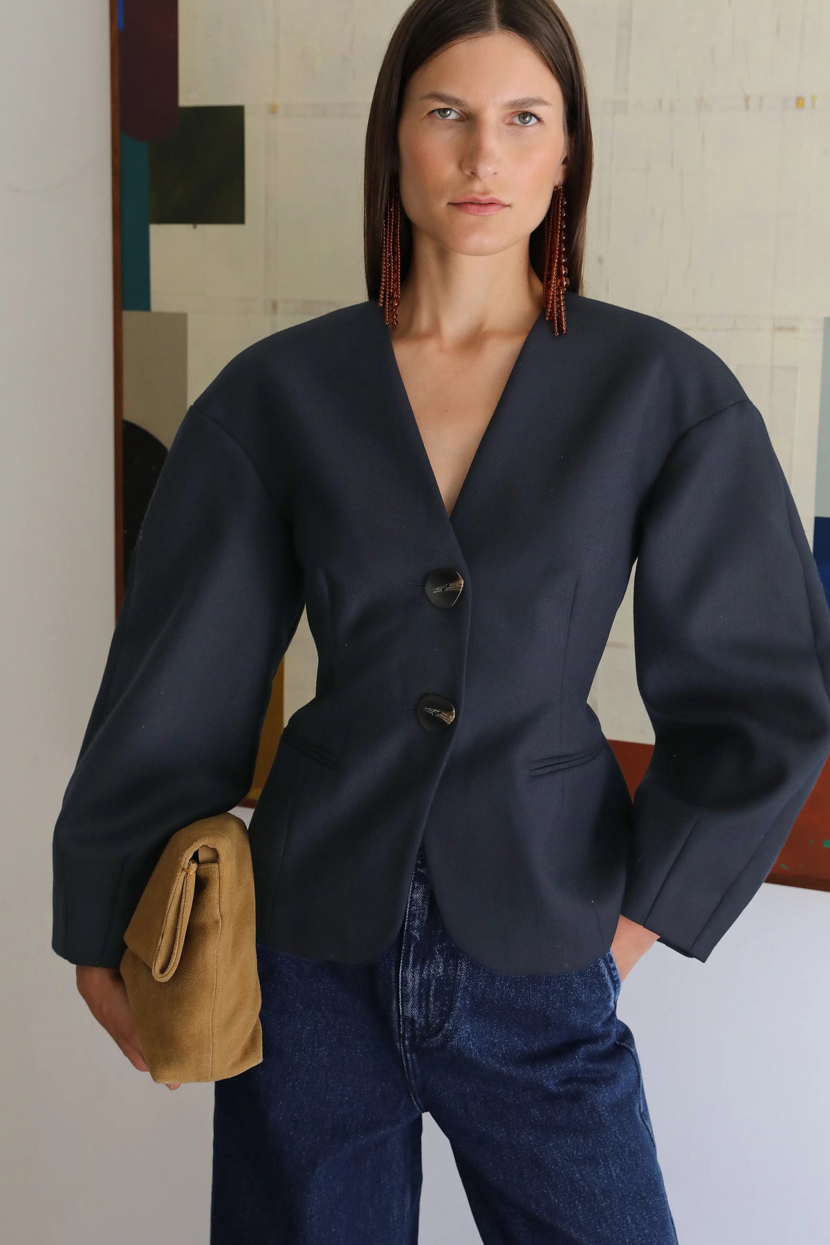Vivere Sophia Sculptural Blazer