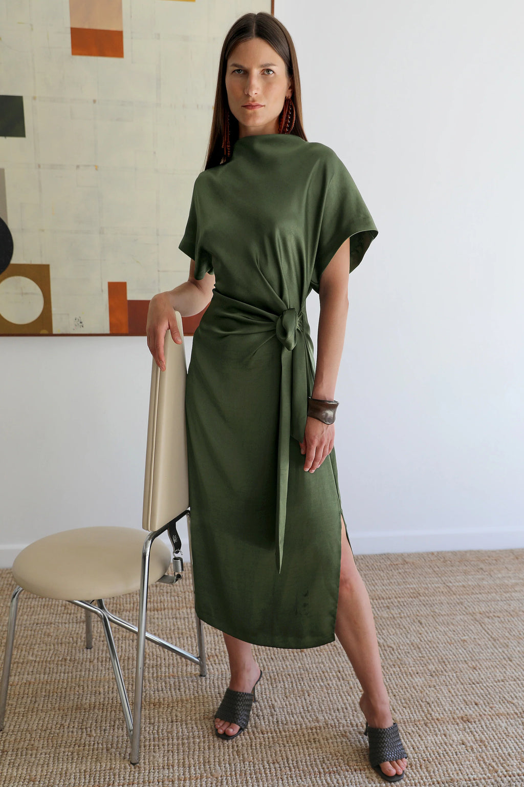 Vivere Rabia Side Tie Dress