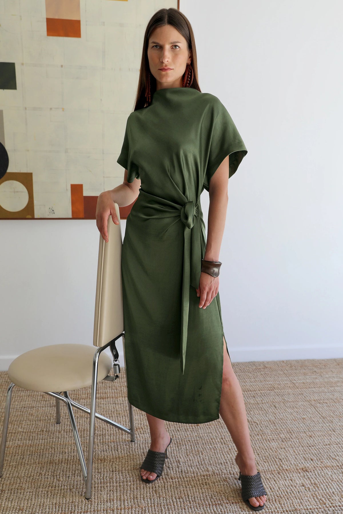 Vivere Rabia Side Tie Dress