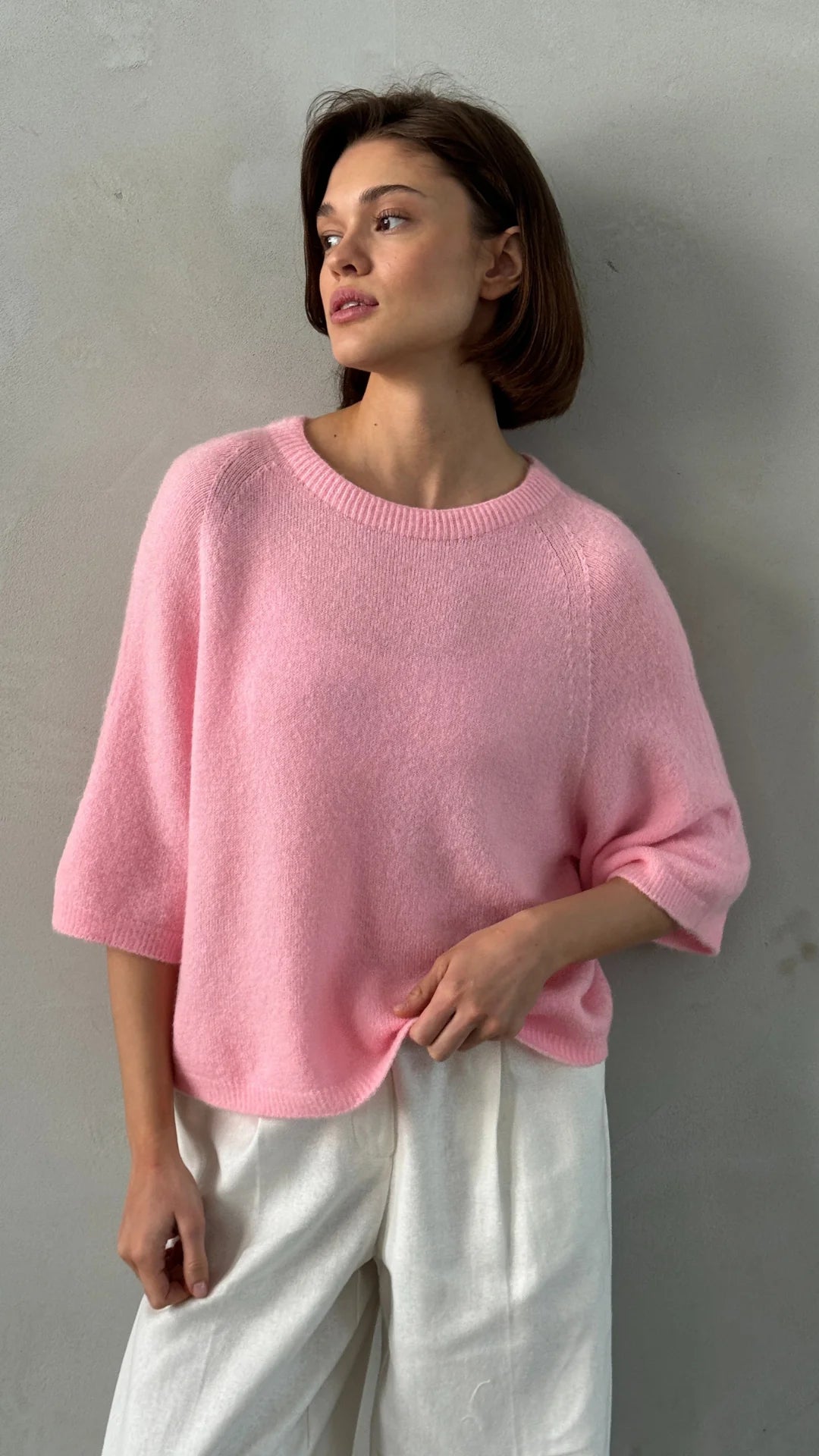Charli Piper Jumper - Flamingo