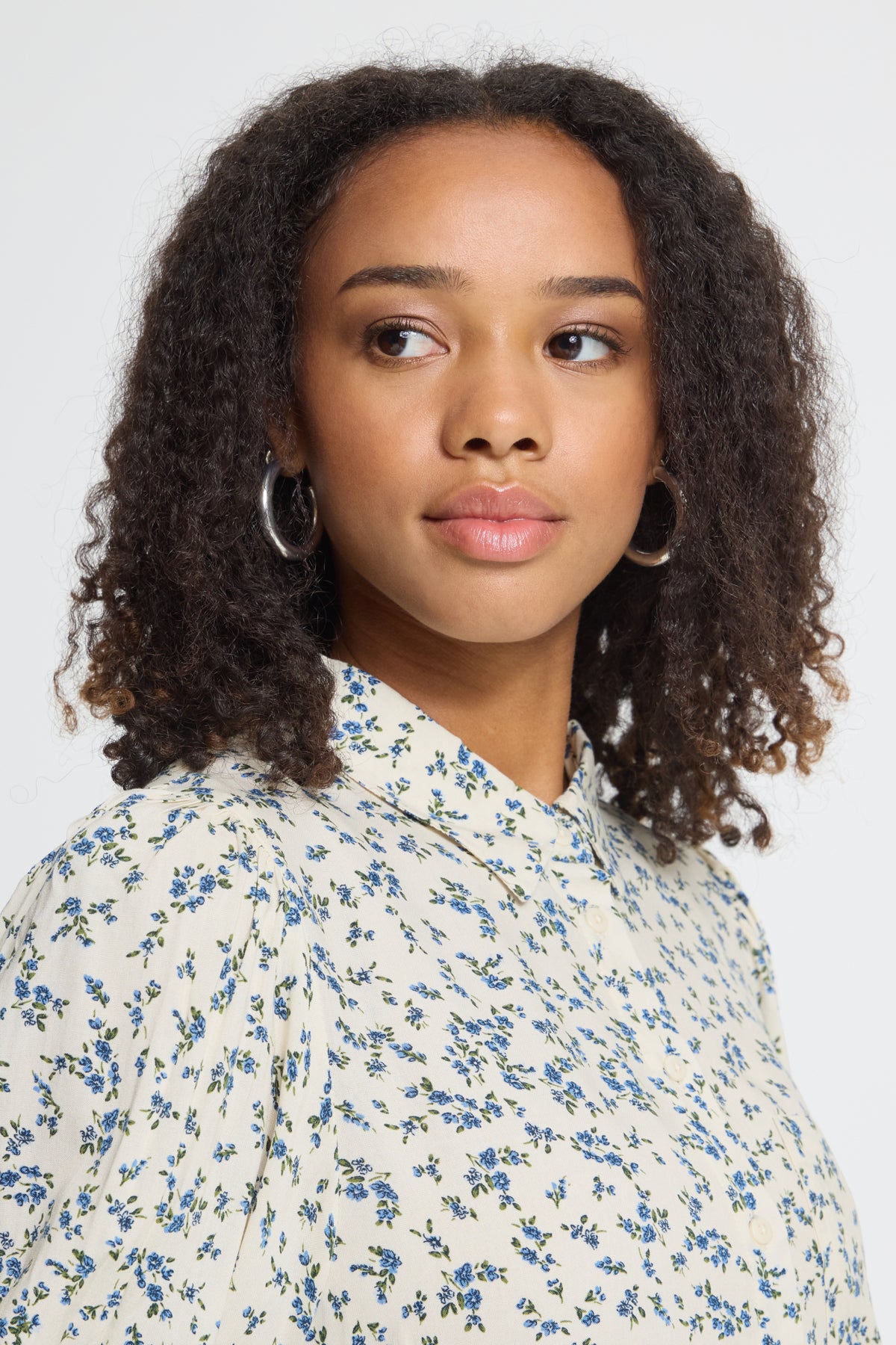 Ichi Vera Shirt - Flower Blue