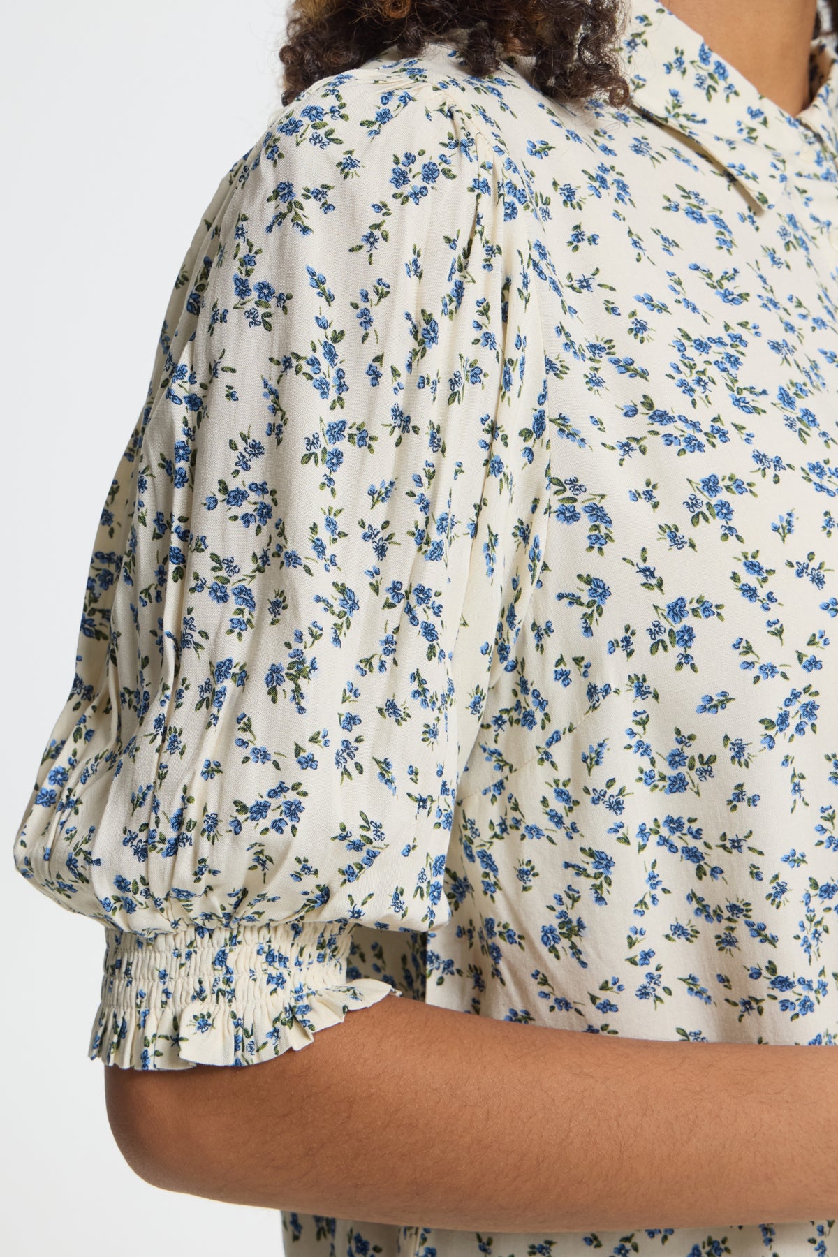 Ichi Vera Shirt - Flower Blue
