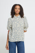 Ichi Vera Shirt - Flower Blue