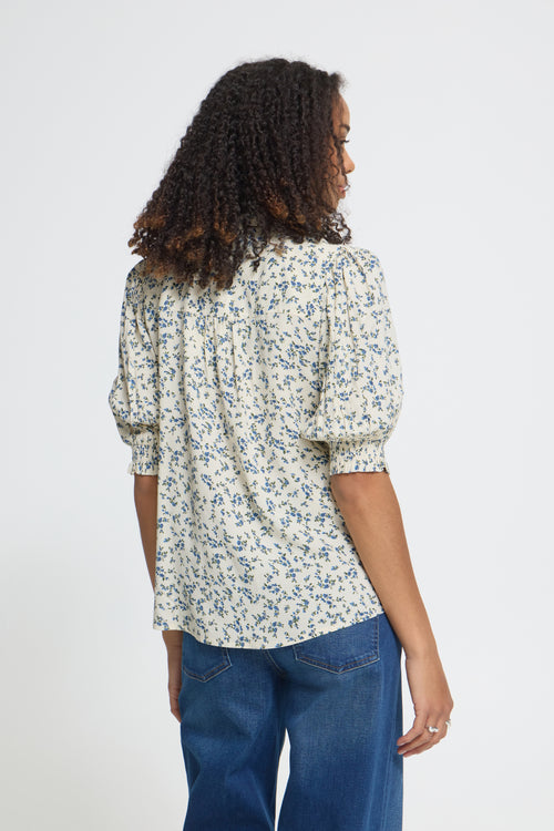 Ichi Vera Shirt - Flower Blue