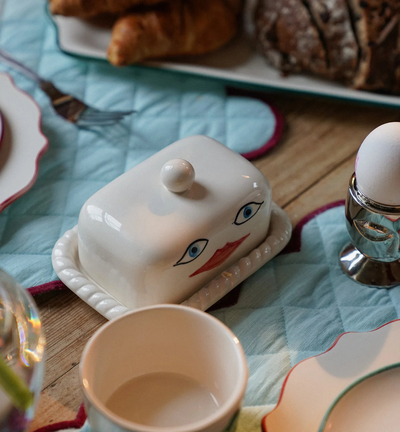 Anna + Nina Artistry Butter Dish - Multicolour