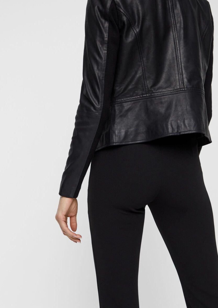 YAS Sophie Leather Jacket - Black