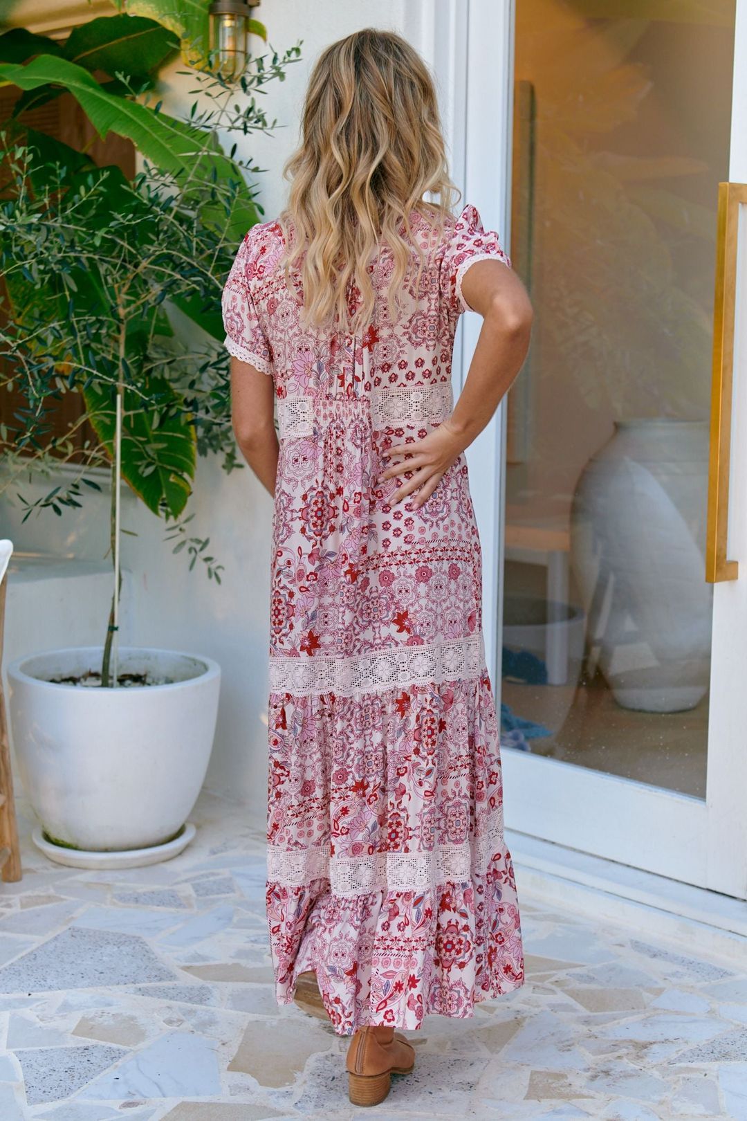 Jaase Huntley Maxi - Ruby Red Print