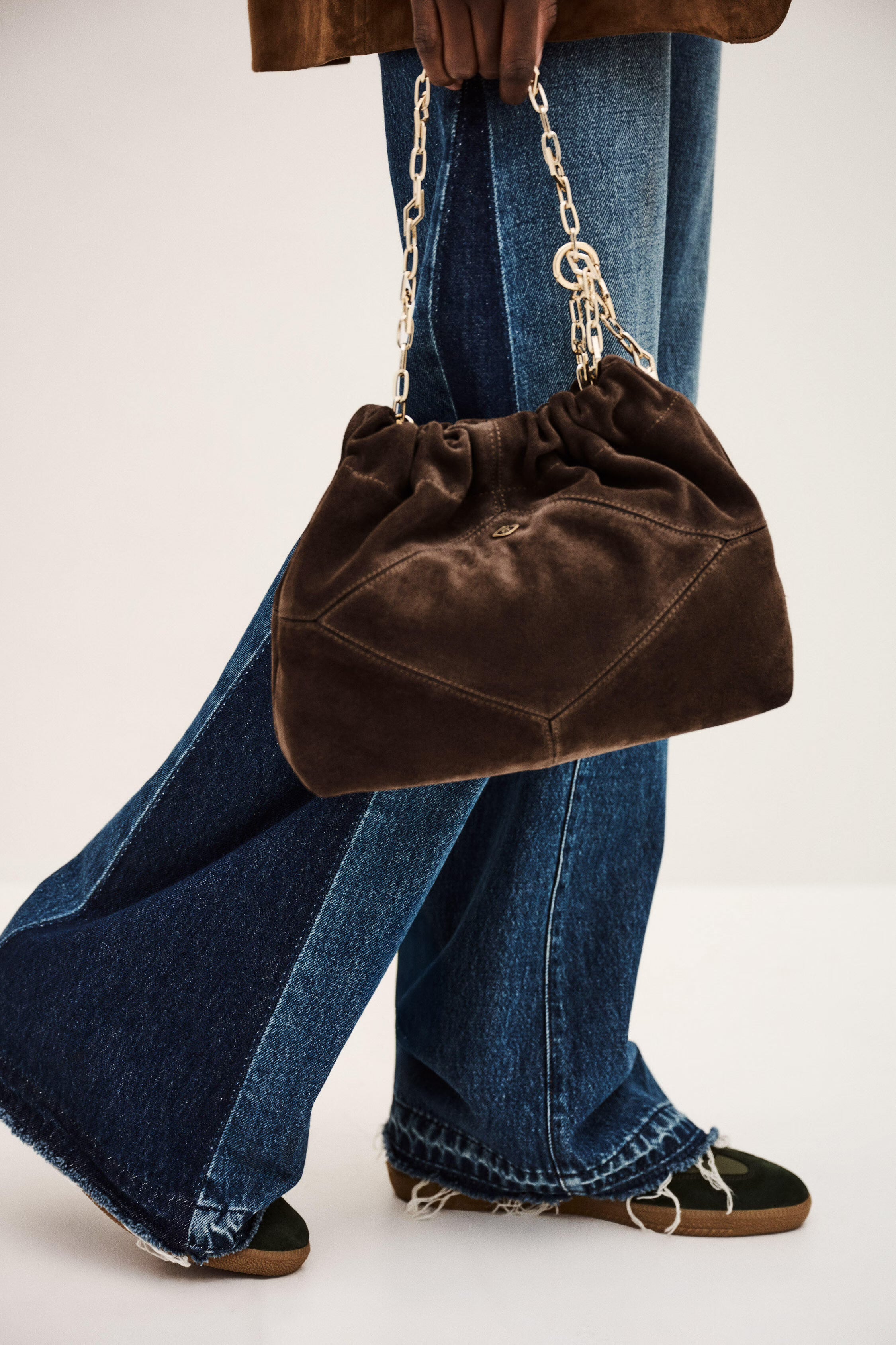 Ba&Sh June Suede Tote Bag - Choco