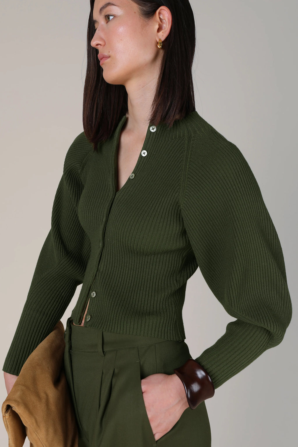 Vivere Maya Cardigan - Olive