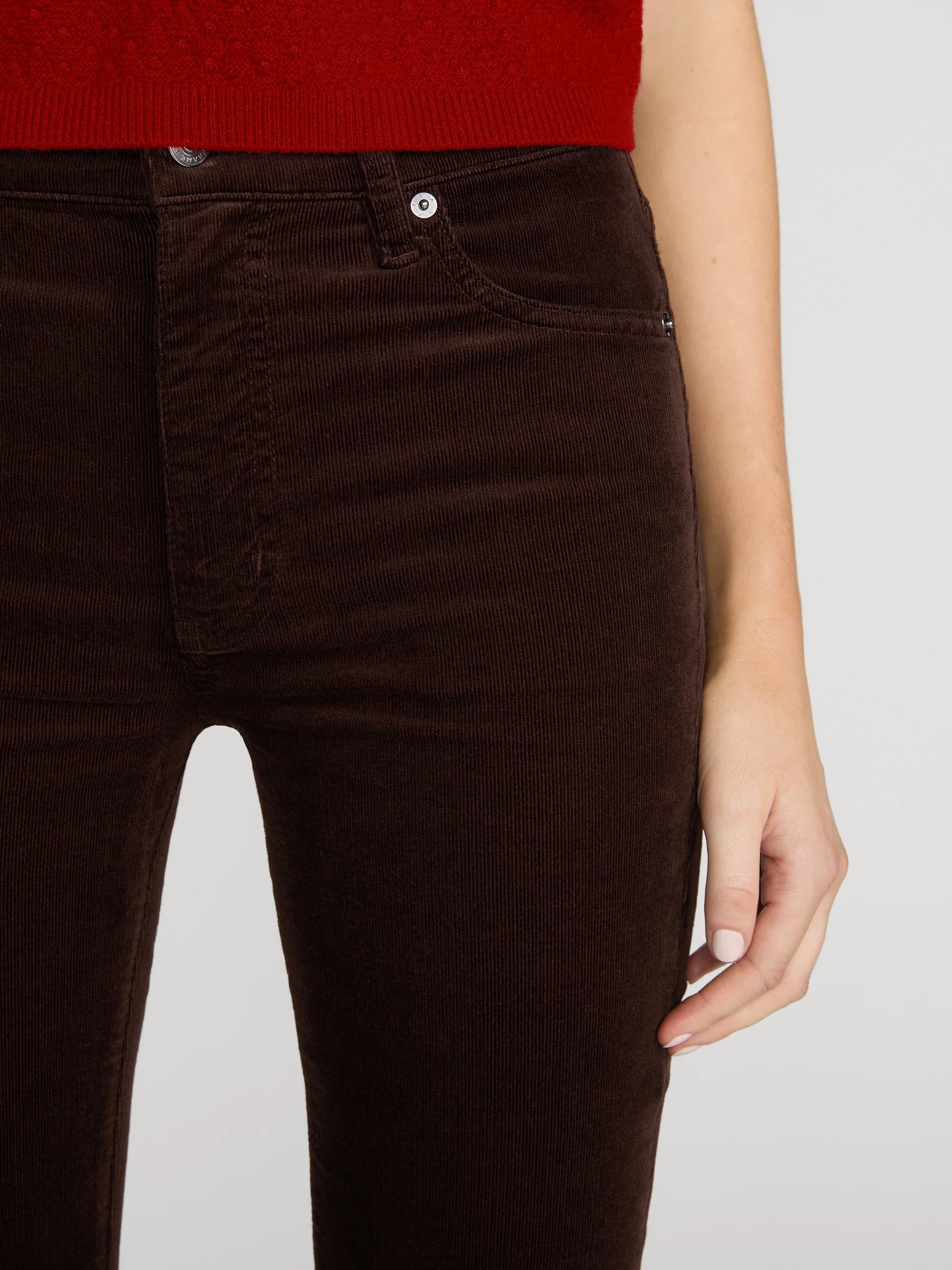 Frame The Reboot Cord Jeans - Espresso