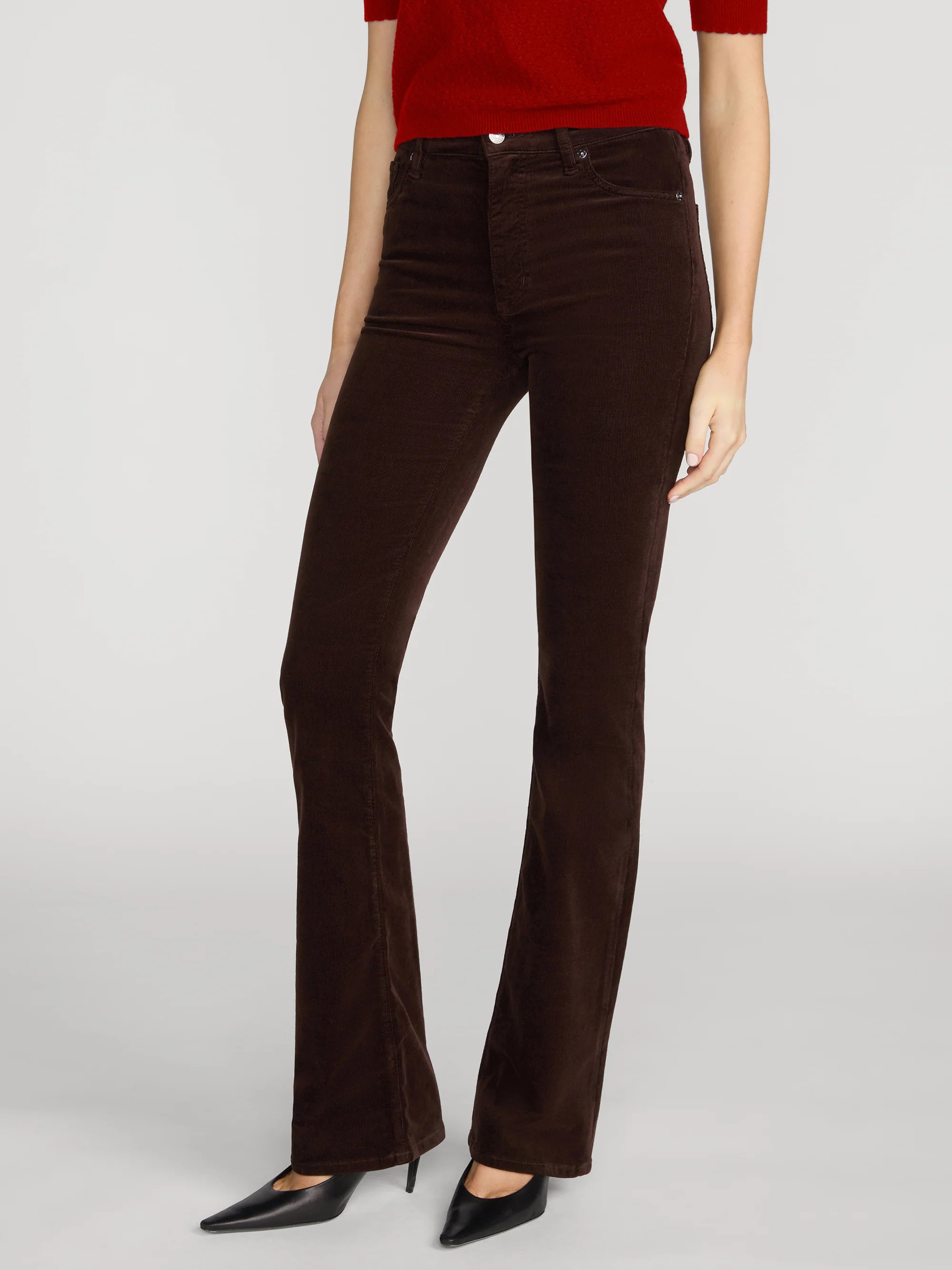 Frame The Reboot Cord Jeans - Espresso